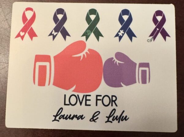 Love for Laura and Lulu - Boxing Glove Sticker