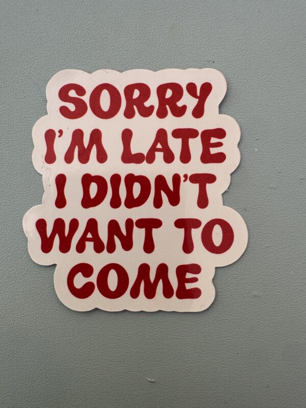 Sorry I'm Late I didn't want to come